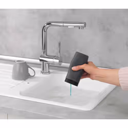 WENKO Easy Squeez-e soap dispenser 0.25 L Black, Grey