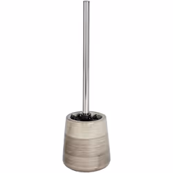 Wenko Toilet brush and holder Pottery of ceramic in sand-beige, 12.5 x 12.5 x 39.5 cm