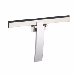 WENKO Bathroom wiper Gela shiny, Single blade shower squeegee, Silver, Stainless steel, 245 mm, 25 mm, 150 mm