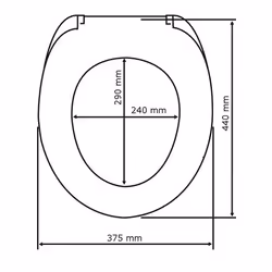WENKO 18796100 toilet seat Hard toilet seat Duroplast, Stainless steel Black, White - Additional view 5