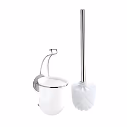 WENKO Vacuum-Loc wall toilet brush set Milazzo fixing without drilling