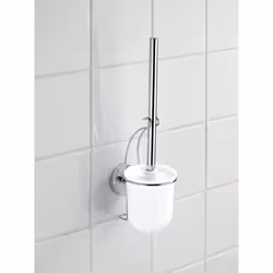 WENKO Vacuum-Loc wall toilet brush set Milazzo fixing without drilling