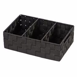 WENKO Adria, Storage tray, Black, Rectangular, Plastic, Polypropylene (PP), Monochromatic, 320 mm