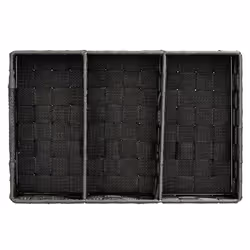 WENKO Adria Storage tray Rectangular Plastic, Polypropylene (PP) Black