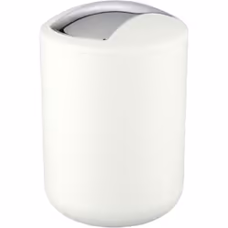 Wenko "Brasil Swing Cover Bin, White, Small