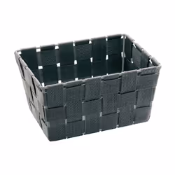 WENKO Storage basket Adria Mini Long Grey bathroom basket, Storage basket, Grey, Rectangular, Polypropylene (PP), Monochromat ...