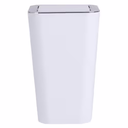 Wenko "Candy Swing Cover Bin, White/Chrome