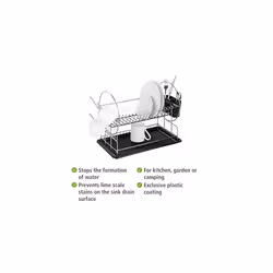 WENKO Escurreplatos Premium Duo, Silver, 50 x 36 x 24 cm - Additional view 6