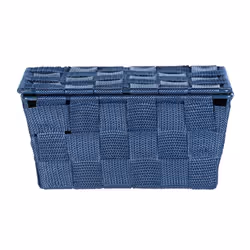 WENKO Storage basket Adria with Lid dark blue