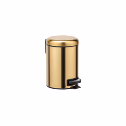 Leman Cosmetic Pedal Bin Matte Gold 3 L Cosmetic Bin Rubbish Bin with AntiFingerprint Capacity 3 litres stainless steel 17 x 25 x 225 cm gold - Additional view 5