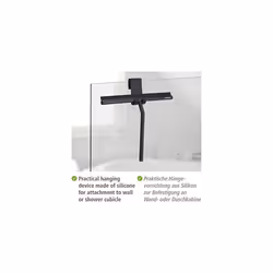 Bathroom Silicone Mola Shower Squeegee Leather Black 21 x 245 x 4 cm - Additional view 8