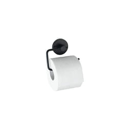Vacuum-Loc Milazzo Black Toilet Roll Holder, No Drilling Required, Steel, 13.5 x 10.5 x 3.7 cm
