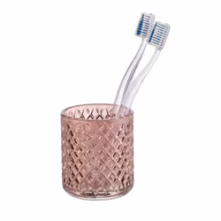 WENKO Atessa Pink Freestanding toothbrush holder
