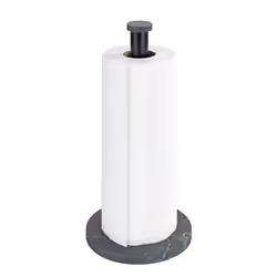 Kitchen roll holder marble, kitchen roll holder in elegant marble look for the kitchen, with base made of plastic and black b ...