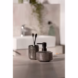 WENKO Rivara Silver Freestanding toothbrush holder