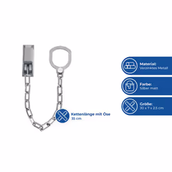Door handle chain lockable.