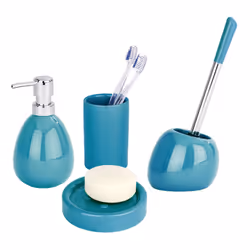 Wenko 22001100 Polaris Ceramic Toilet Brush Set,ÃÂ Blue 50ÃÂ x 40ÃÂ x 25cm