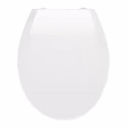 WENKO 21901100, Elongated, Hard toilet seat, White, Thermoplastic, 1.51 kg, 37 cm