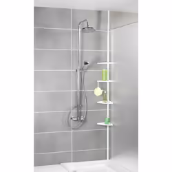 WENKO Compact bathroom wall shelf Aluminium, Plastic
