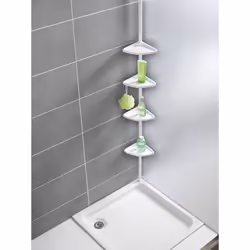WENKO Compact bathroom wall shelf Aluminium, Plastic