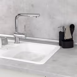 Wenko Washing-Up Set Liquid Dispenser, Brush, Cloth Holder - Empire Black, 250ml - Additional view 6