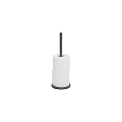 Tune Spare Toilet Roll Holder Freestanding, Stainless Steel, Black Metal Brushed, Black, 12.6 x 35.6 x 12.6 cm