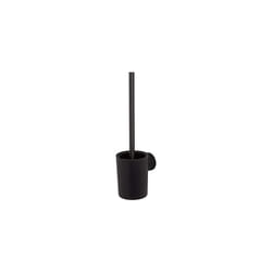 Tiger Tune Toilet Brush and Holder, No Drilling Required Thanks to 3M Self-Adhesive Backing System, Optional Mounting with Screws and Plugs, Blac