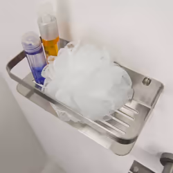 Tiger Bathroom Basket Shower Storage Shelf Organiser Caddy Silver 1400030946