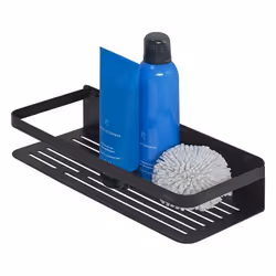 Tiger Caddy Shower Basket Large, Stainless Steel, Black, 32 x 70 x 13.6 cm