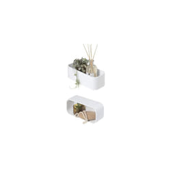 Wall TrayShower Basket White 25x11x8cm