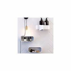 Wall TrayShower Basket White 25x11x8cm