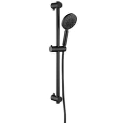 Tiger Rain Shower Set Matte Black Head Holder Hose Slide Rail Water Saving