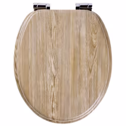 Tiger Soft-Close Bathroom Lavatory Toilet Seat Scaffold MDF Brown 252022546
