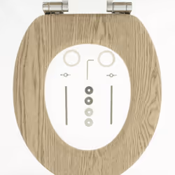Tiger Soft-Close Bathroom Lavatory Toilet Seat Scaffold MDF Brown 252022546 - Additional view 7