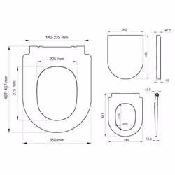 Tiger Soft-Close Bathroom Toilet Seat Cover Memphis Duroplast White 252930646 - Additional view 10