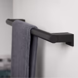 Tiger Bathroom Towel Rail Hanger Bold Matt Black Wall-mounted Stainless steel