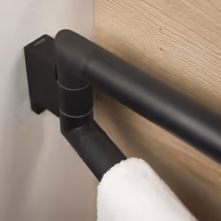Tiger Bathroom 2-Arm Towel Rail Holder Hanger Wall-mounted Bold Matt Black