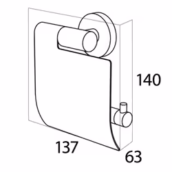 Tiger Bathroom Toilet Paper Roll Holder Wall Mounted Boston Silver 309130946 - Additional view 5