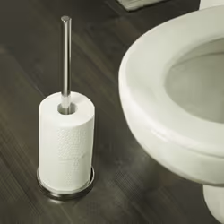 Tiger Toilet Loo Paper Roll Holder Tool Storer Free Standing Chrome 446420346