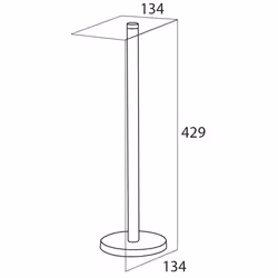 Tiger Toilet Loo Paper Roll Holder Tool Storer Free Standing Chrome 446420346
