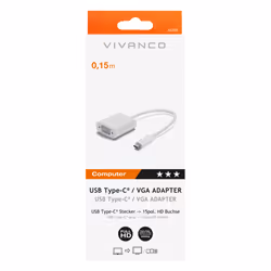 Vivanco CA UC VGA 1 0.15 m USB Type-C VGA (D-Sub) White