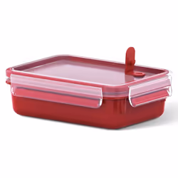 EMSA 517772, 0.8 L, Red, Transparent, Polypropylene (PP), Thermoplastic elastomer (TPE), Germany, 135 mm, 195 mm