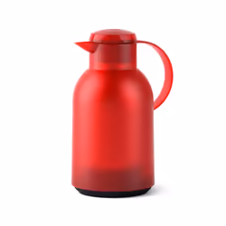 EMSA SAMBA N40117, Jug, 1.5 L, Red, Glass, Plastic, Polypropylene (PP), 12 h