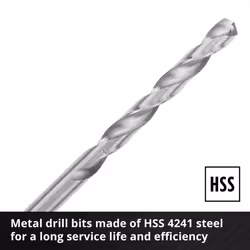 Einhell Universal Metal HSS Drill Bit Set 10 Pieces With S-CASE Box Accessory - Additional view 4
