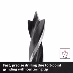 Einhell Universal Wood Drill Bit Set 10 Pieces Brad With S-CASE Box Accessory - Additional view 4