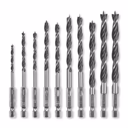 Einhell Universal Wood Drill Bit Set 10 Pieces Brad With S-CASE Box Accessory - Additional view 5
