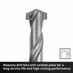 Einhell Universal Concrete Drill Bit Set 10 Pieces Masonry With S-CASE Box KWB - Additional view 4