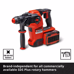 Einhell 3x Chisel Bit Set 250mm For SDS+ Rotary Hammers Steel Flat Spade - Additional view 7