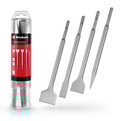 Einhell 4x Chisel Bit Set 250mm For SDS+ Rotary Hammers Flat Spade Tile Steel