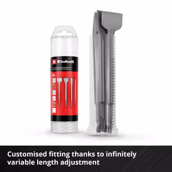 Einhell 4x Chisel Bit Set 250mm For SDS+ Rotary Hammers Flat Spade Tile Steel - Additional view 11